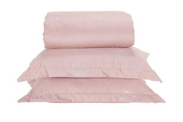 Cobre Leito King Percal 400 Fios 100% Algodão Ajour Rose 3 Peças