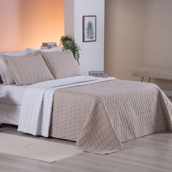 Cobre Leito Queen Cristal Hipercal 200 Fios 3 Peças - Avela - 100% Poliéster