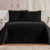 Cobre Leito Queen Plata Percal 200 Fios 3 Peças - Preto