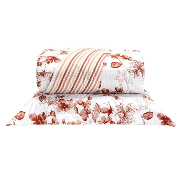 Cobre Leito Solteiro Colori Dupla Face 200 Fios Estampado 2 Peças - Flores Secas