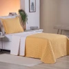 Cobre Leito Solteiro Cristal 200 Fios 2 Peças - Amarelo - Hipercal 100% Poliéster