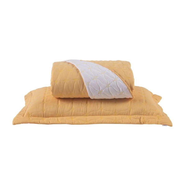 Cobre Leito Solteiro Cristal 200 Fios 2 Peças - Amarelo - Hipercal 100% Poliéster