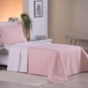 Cobre Leito Solteiro Cristal 200 Fios Bordado 2 Peças - Rose - Hipercal 100% Poliéster