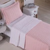 Cobre Leito Solteiro Cristal 200 Fios Bordado 2 Peças - Rose - Hipercal 100% Poliéster