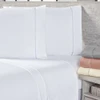 Jogo de Lençol King Micropercal 400 Fios 3 peças - Branco  -Casa Modelo Enxovais