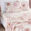 Jogo de Lençol Queen Bouti Estampado 4 Peças - Rosa Matura