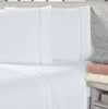Jogo de Lençol Solteiro Micropercal Sofisty 400 Fios 3 peças - Branco - Casa Modelo