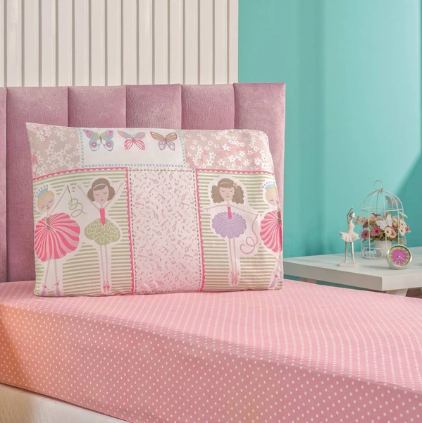 Kit Colcha Solteiro Bouti Kids com Jogo de Lençol - 4 peças Ballet
