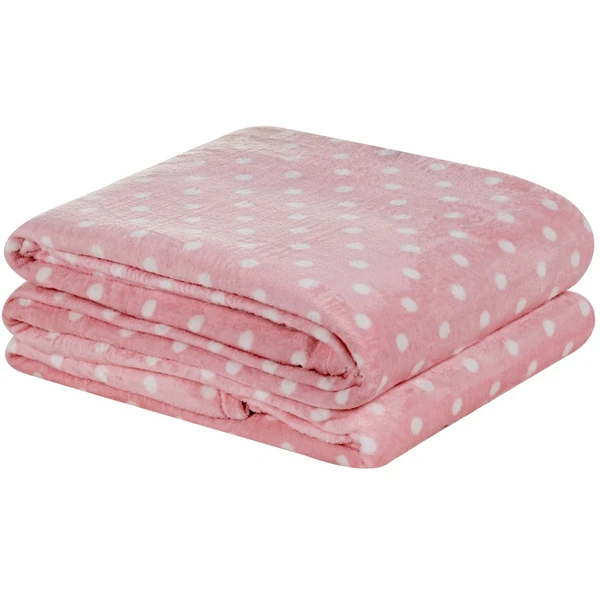 Manta Queen Petit Poa Flannel Microfibra 1 Peça - Rosa Casa Modelo Enxovais