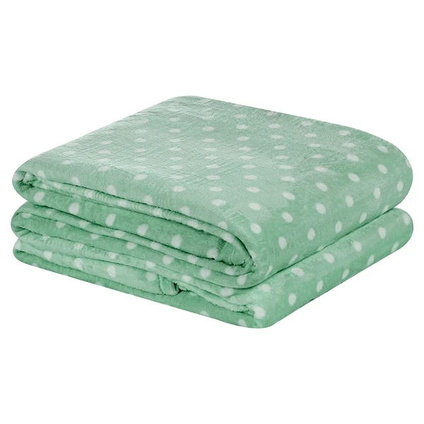 Manta Queen Petit Poa Flannel Microfibra 1 Peça - Salvia