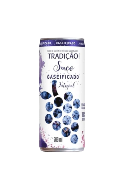 Suco de Uva Integral Gaseificado Lata 269 ml Tradição