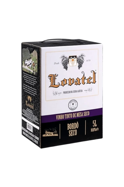 Vinho Tinto de Mesa Seco Bordô 5l