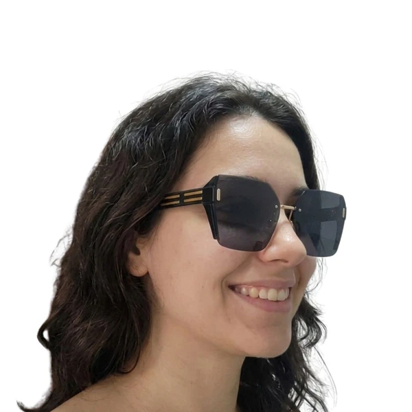 Óculos de Sol Feminino Preto Adrium ABS UV
