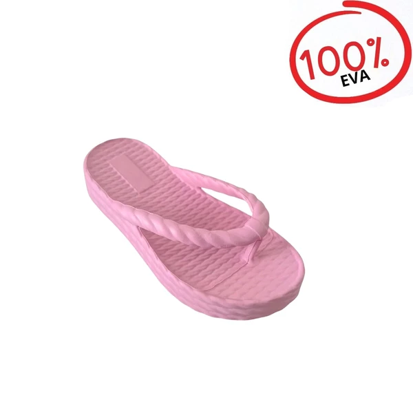 Chinelo Nuvem Trançado Plataforma rosa EVA puro