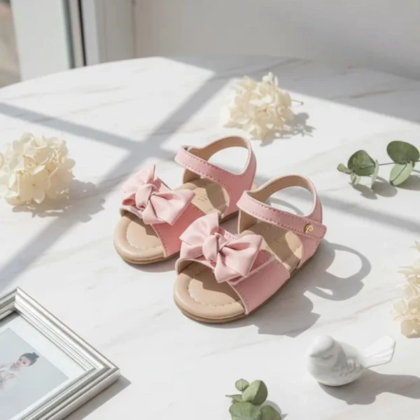 Sandalia de bebe Pampili Nana laco duplo rosa glace