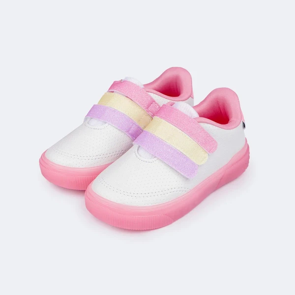 Tênis Infantil Feminino Pampili Yumi Glitter Colorido