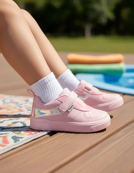 Tenis Infantil menina Pampili Feminino Yumi Fecho Rosa