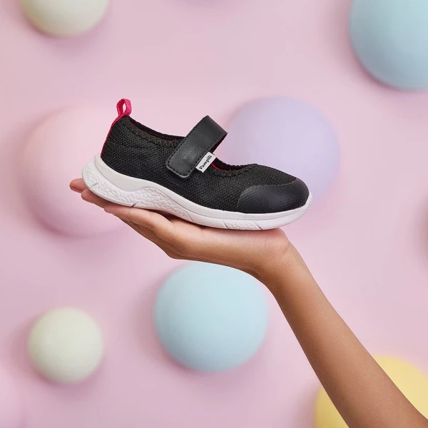 Tenis Infantil menina Pampili feminino Mini Soft Telado Cinza Preto