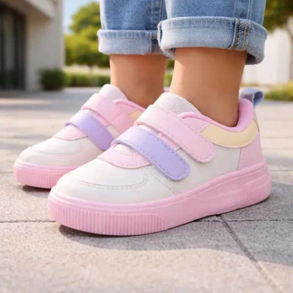 Tenis infantil menina Pampili Yumi Branco Candy Color